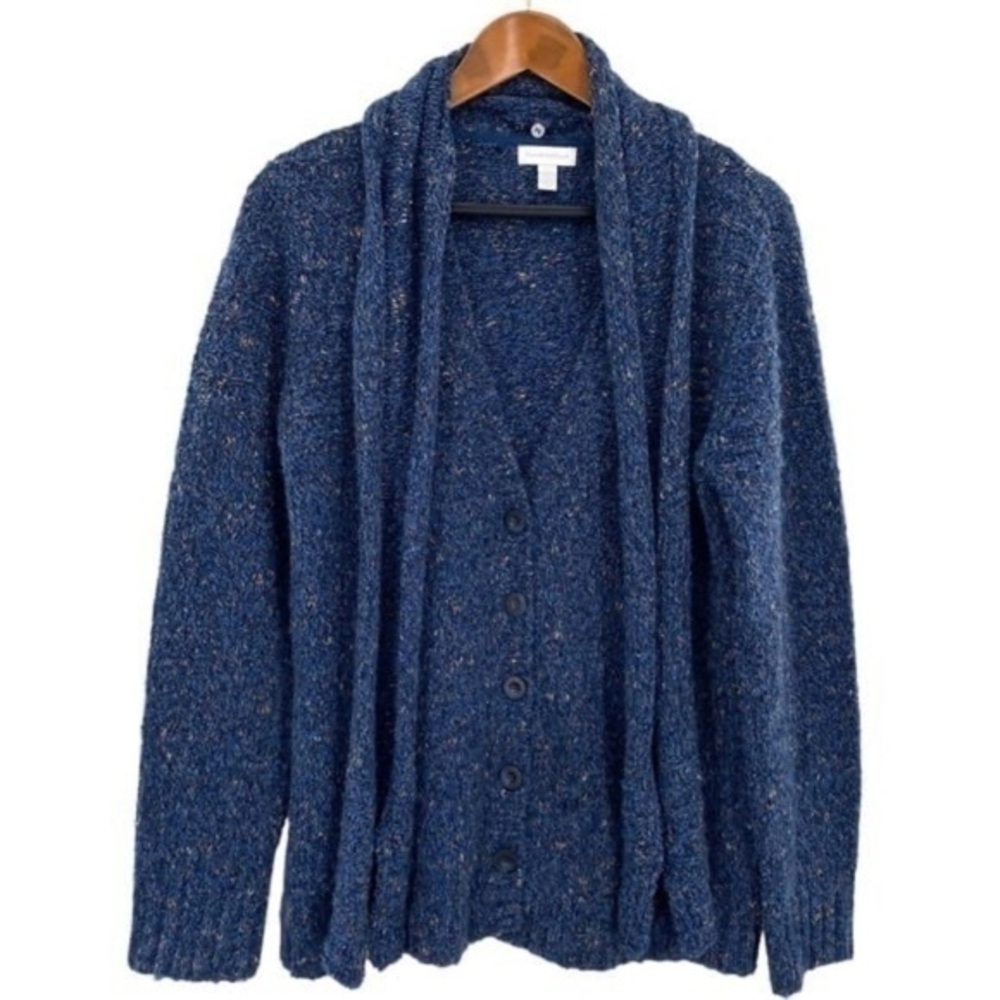 Charter Club Women’s Chunky Heathered Wool Blend Cardigan Sweater and Scarf